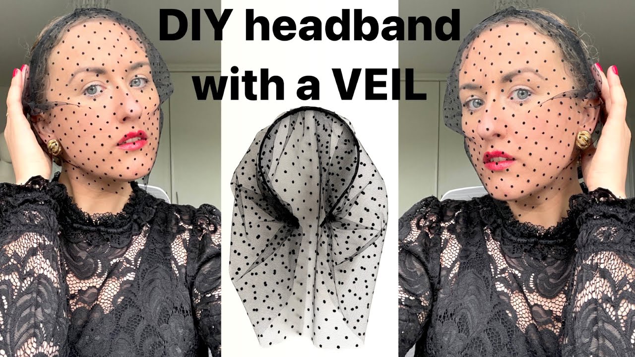 How to make a birdcage veil headband with polka dot tulle, headband diy tutorial,fashion,Anita Benko