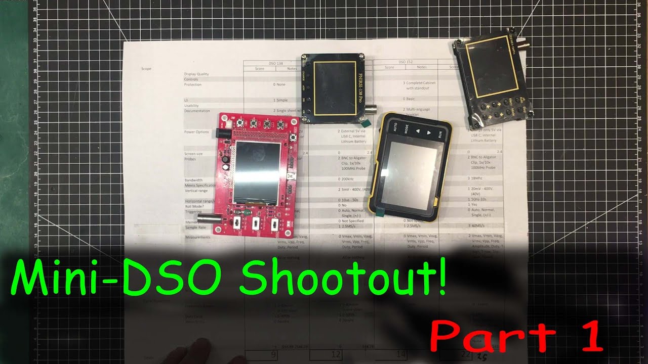 0104 - Mini-Oscilloscope SHOOTOUT! DSO138 vs. FNIRSI 138Pro &  DSO152 vs. Zeeweii DSO154Pro:  Part 1
