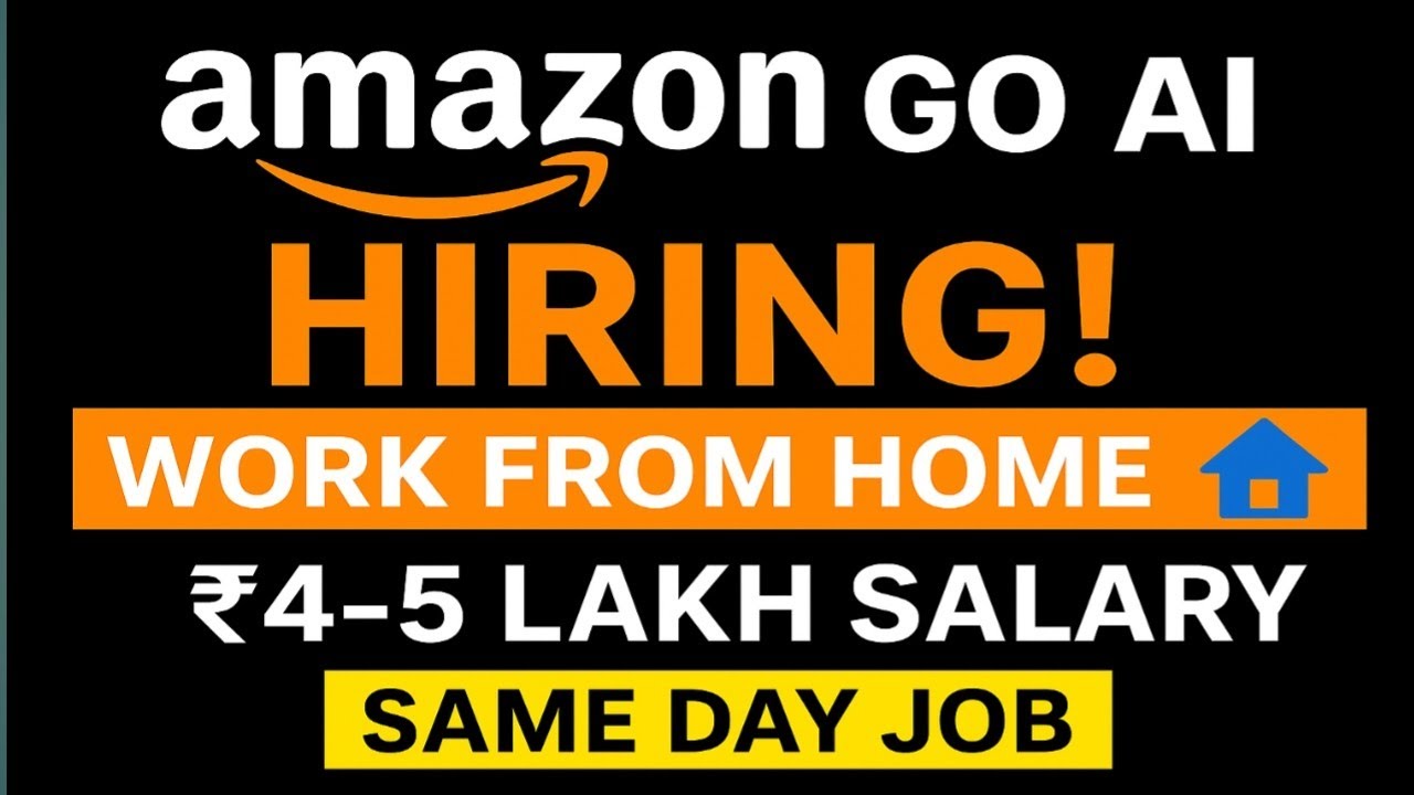 Amazon Go AI Hiring 2025 | Work From Home Job | Free Laptop