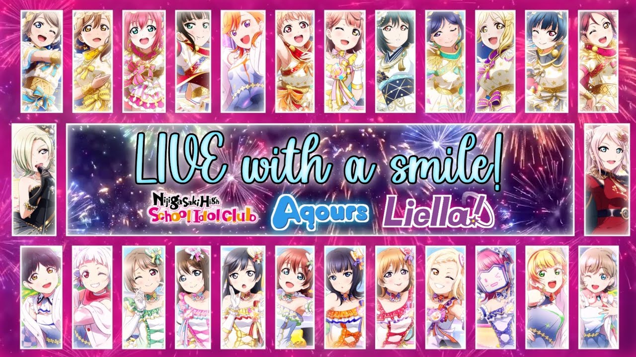 LIVE with a smile! - Aqours x Nijigasaki x Liella! [FULL ENG/ROM LYRICS + COLOR CODED] | Love Live!