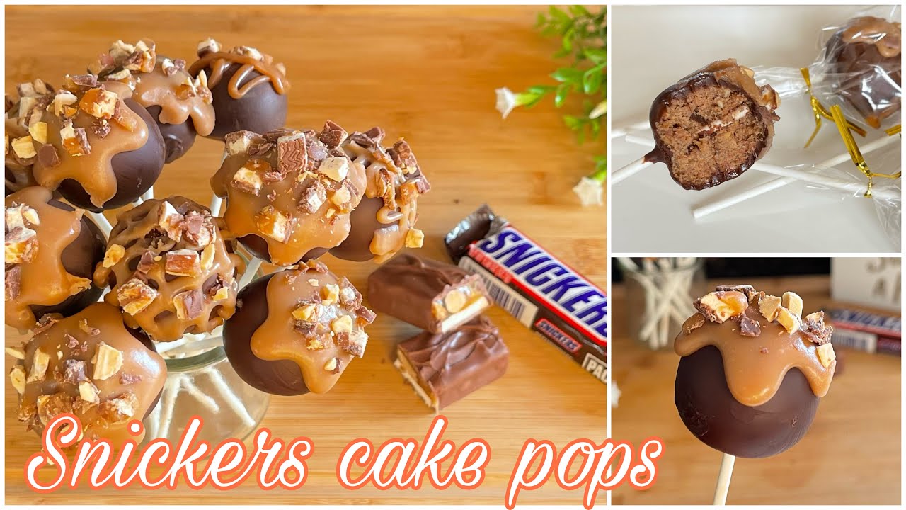 How to make snickers cake pops / كيك بوبس السنيكرز