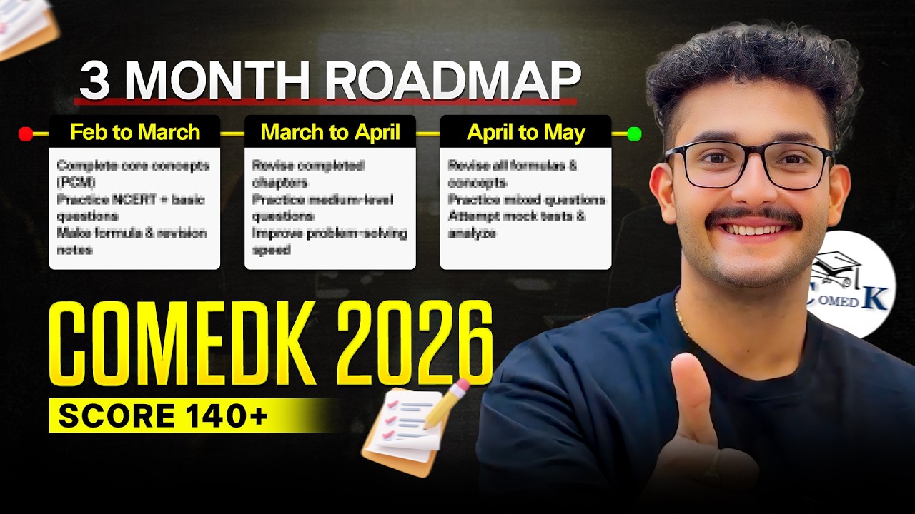 COMEDK 2026 Roadmap for 140+ Marks | 3 Month Plan | Get CSE in Top Colleges
