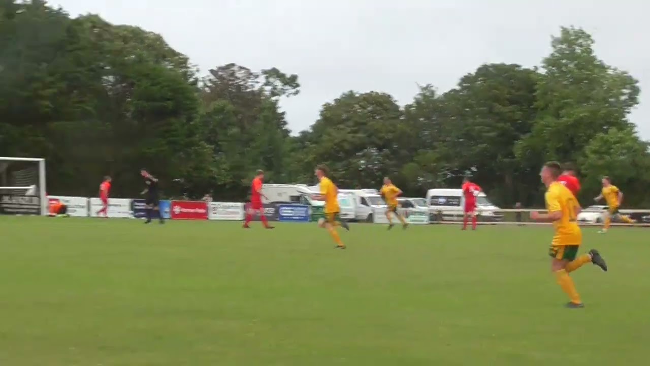 Liam Morris scores for Ynys Mon v Isle of Man (1-1) 11 July 2023 Guernsey Island Games