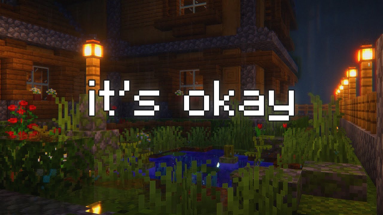no need to worry, you’re safe here...(minecraft music + heavy rain)
