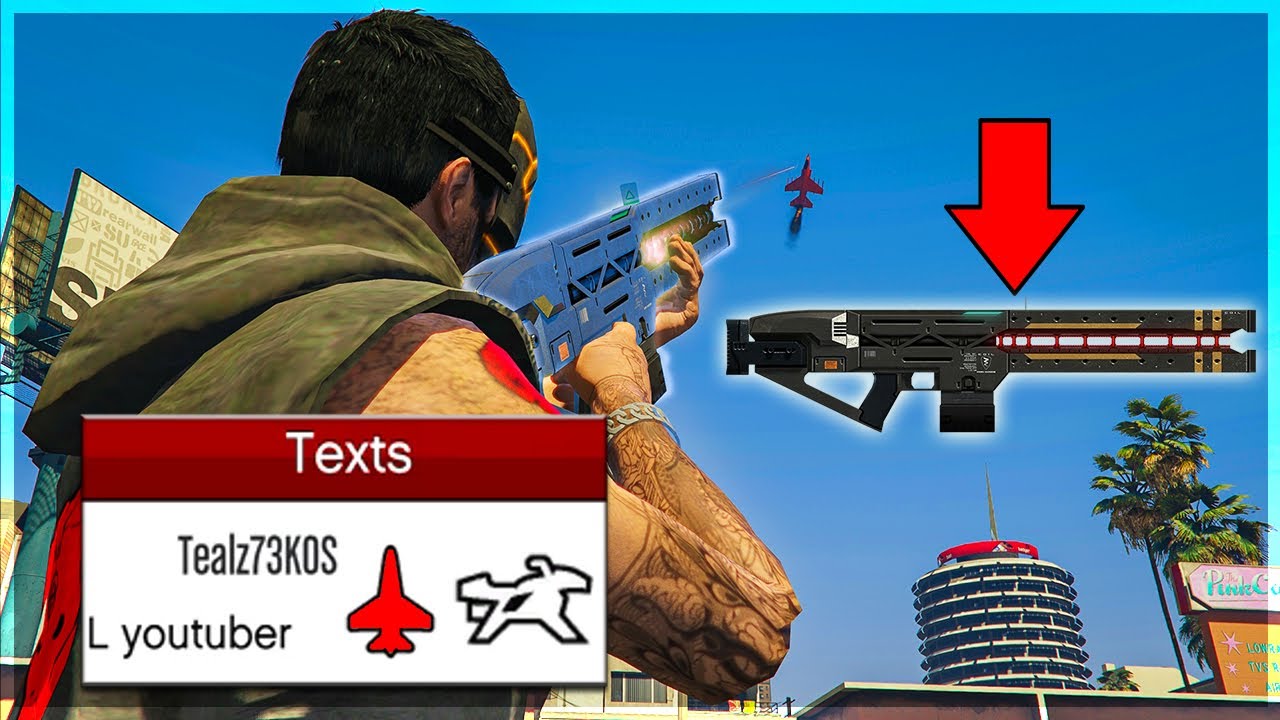 Как троллить реактивных гриферов с помощью рельсотрона в GTA Online!