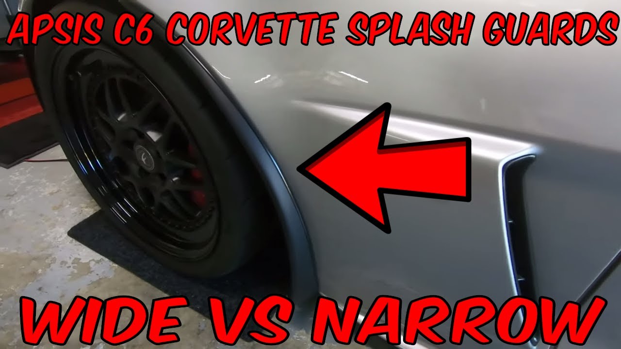 Apsis Splash Guards for C6 Corvette - Standard VS Regular Comparison