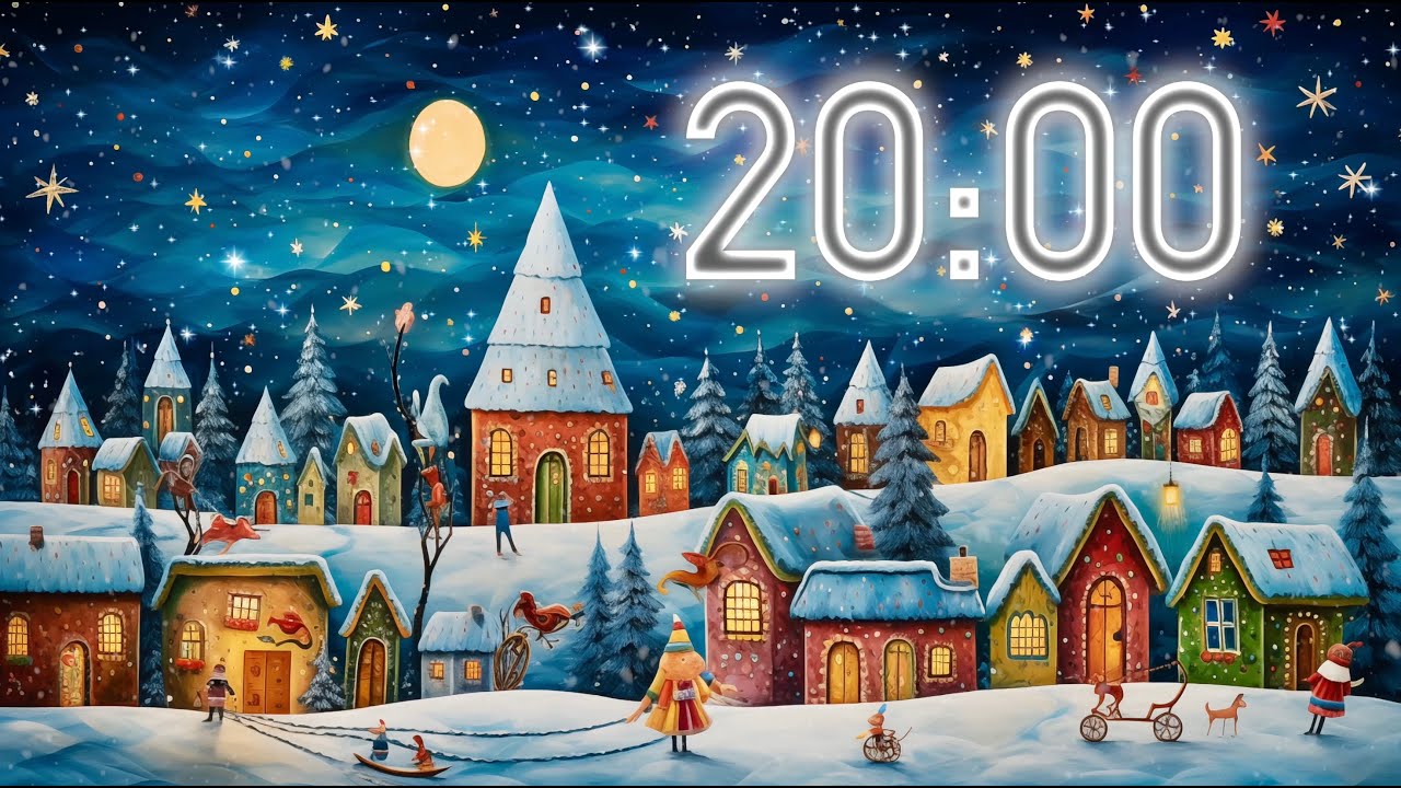 20 Minute Christmas Timer 🎵 with Music (4K) 🎄