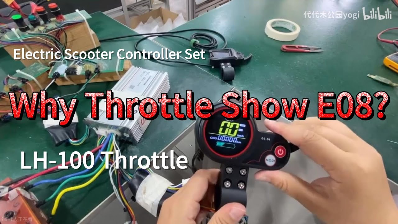 What to Do to Fix Electric Scooter Throttle LH-100 E08 Error Code?