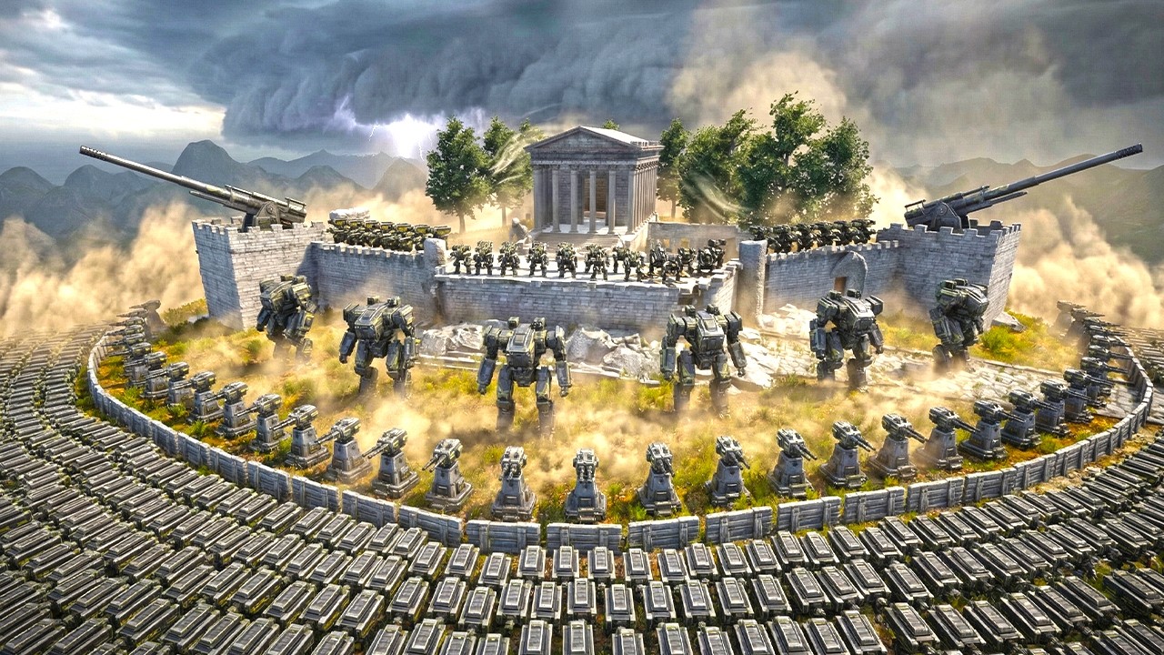 Mount Temple WAR! T45 Shotgun & Phalanx Army vs 3 Million Zombie Hulks & white walker| UEBS 2