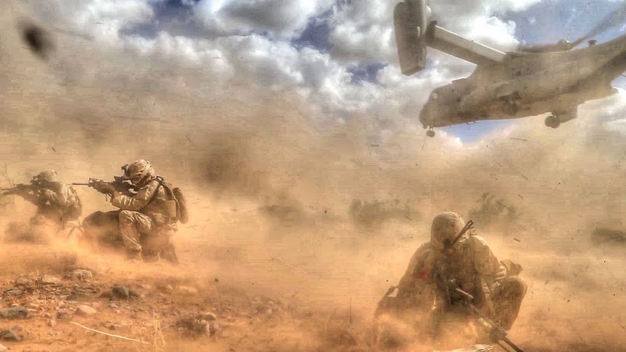 Marines Ride On The MV-22 And Endure Its Blinding Downwash