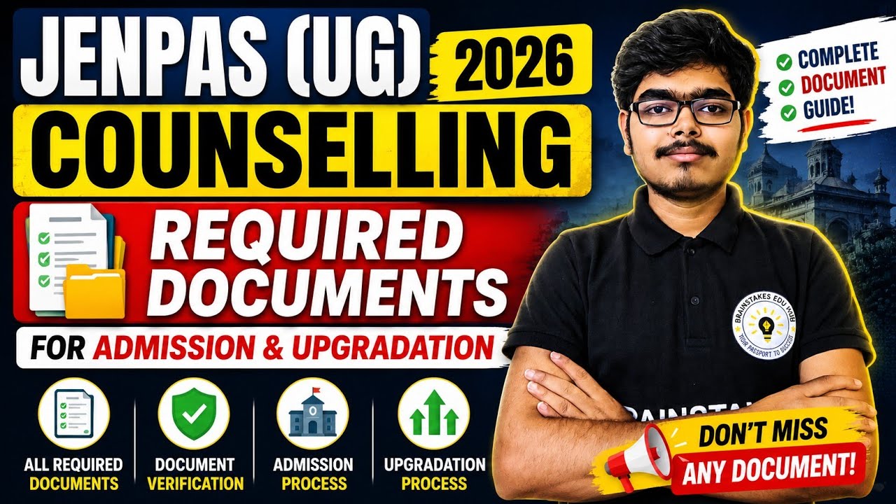 🚨 JENPAS UG 2026 Counselling Required Documents | Admission, Verification & Upgradation Process