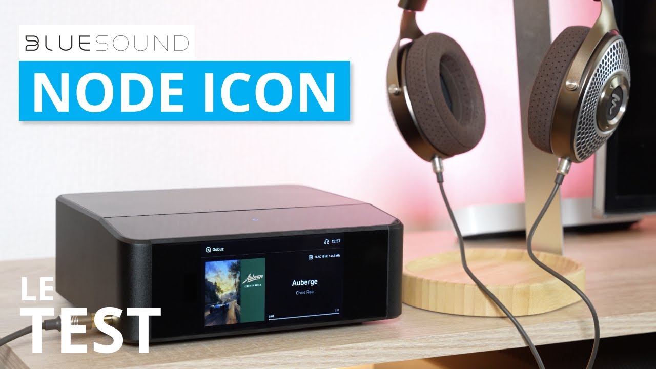 Bluesound NODE Icon : le lecteur r&eacute;seau HiFi BluOS ultime ! (&eacute;cran 5&rdquo;, ampli casque, multiroom)