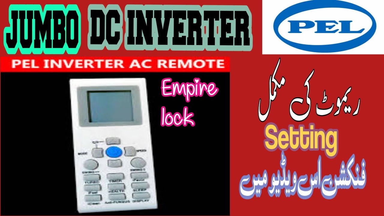 How to use Pel jumbo ac remote sever t3 inverter | inverter ac remote | ac remote |Tips and Tricks