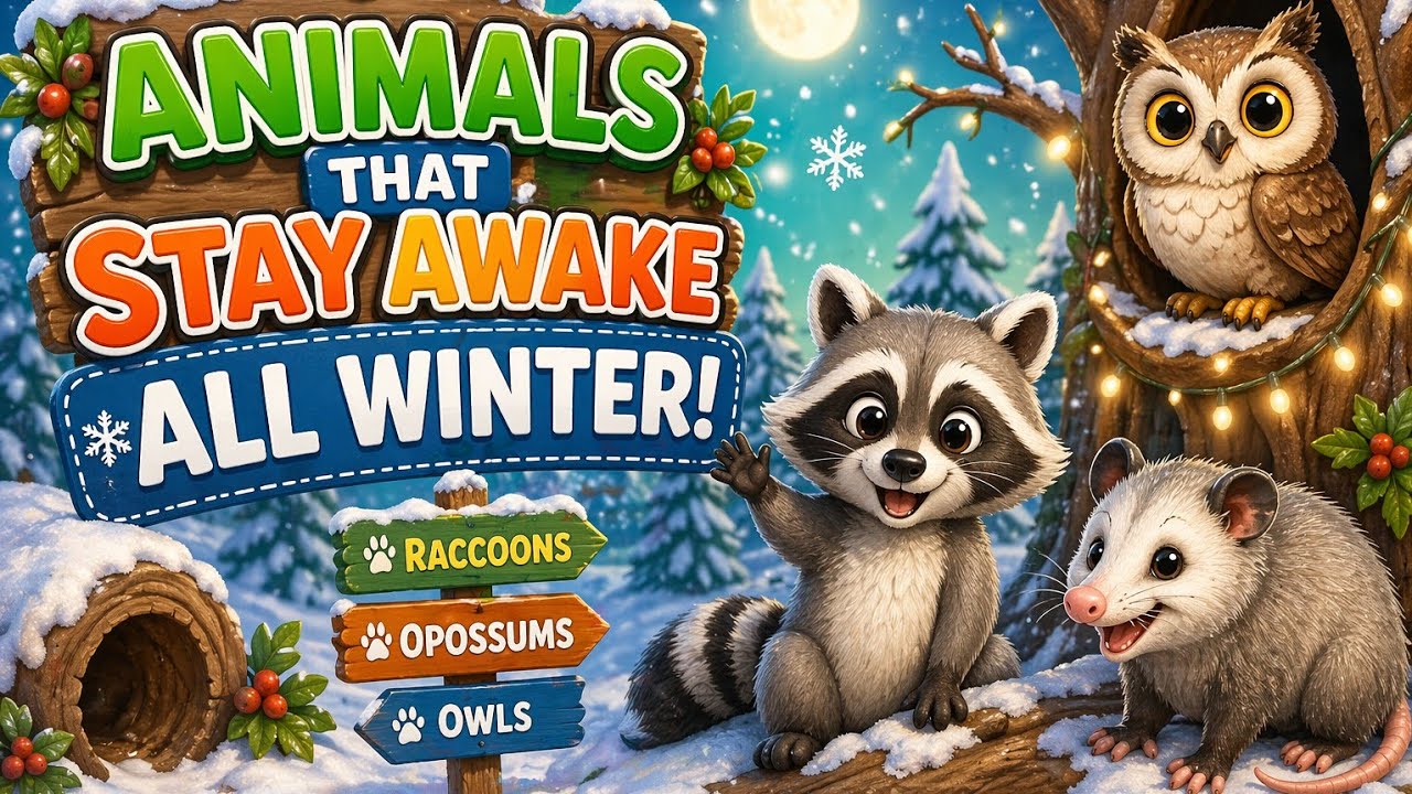 Animals That Stay Awake All Winter:  Winter Animal Adventures (Part 2)