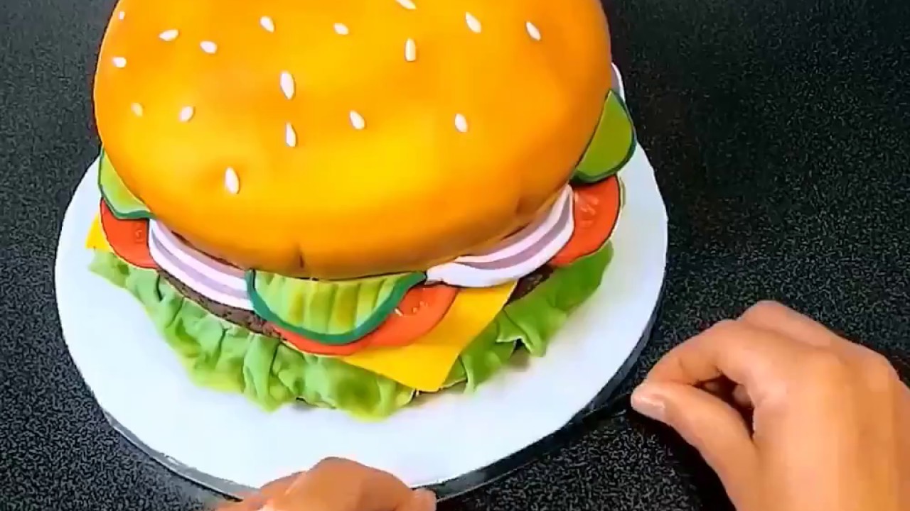 ‪Clever Ideas   Awesome cake buger By  Just Cake It   Cake   ‬