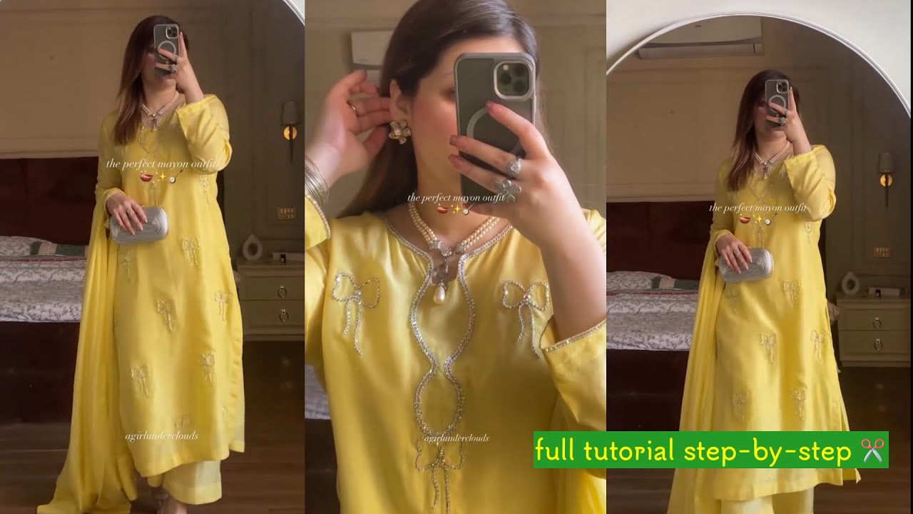 Viral Bow Dress Recreation! ✨ M Size: Cutting & Stitching Tutorial | My Eid Outfit 🌙 