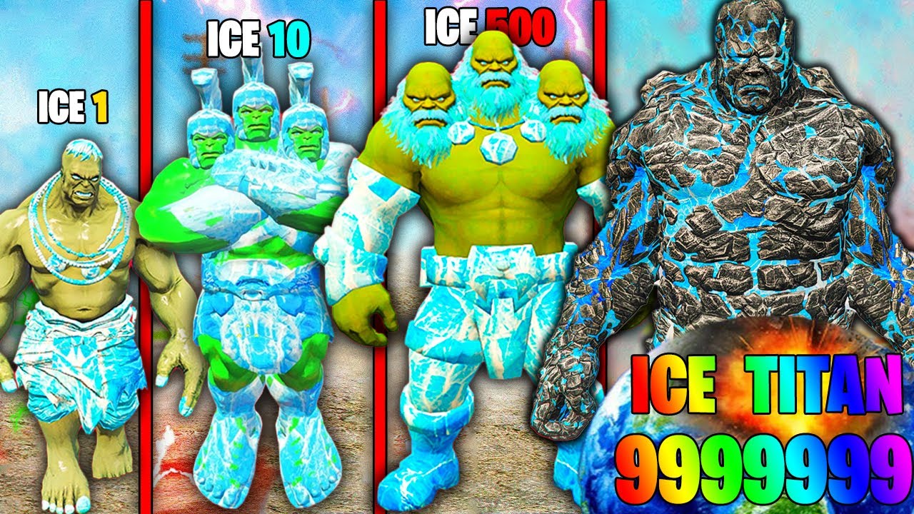 Weakest To STRONGEST HULK ICE TITAN In GTA 5!