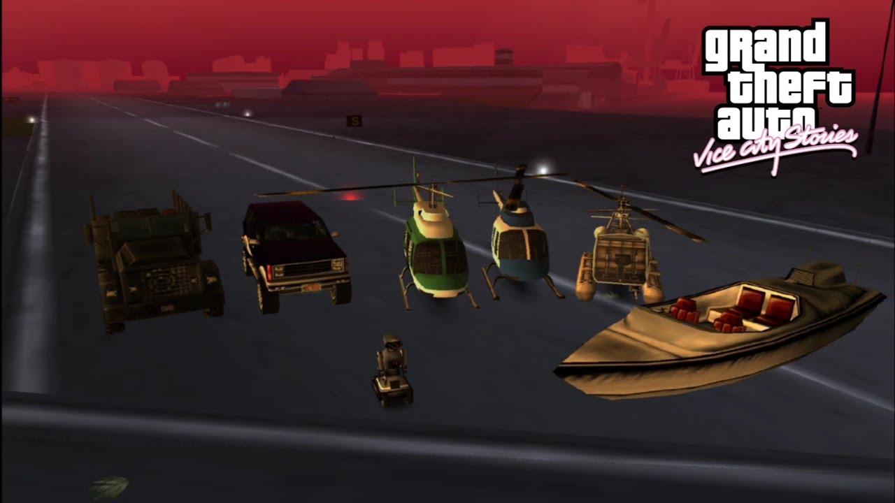 GTA VCS' Interesting List of Unused/Hidden Vehicles