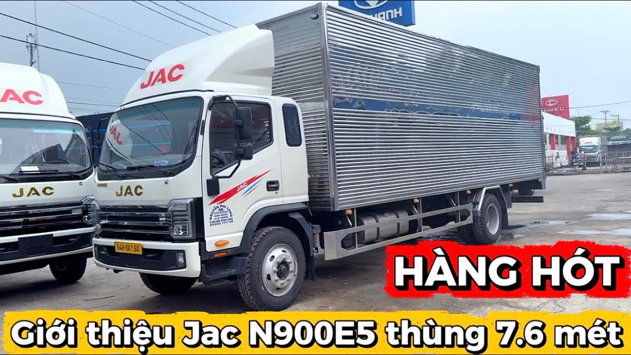 Xe tải Jac N900E5 thùng kín dài 7.6 mét | Xe tải Jac 8 tấn thùng kín mới nhất | Jac N900E5 7m6 