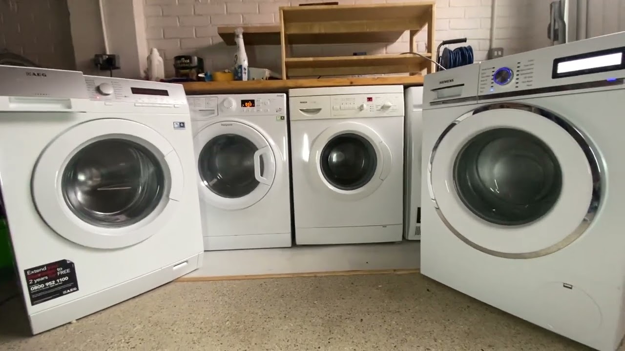 AEG vs Hotpoint vs Bosch vs Siemens - Spin Race!