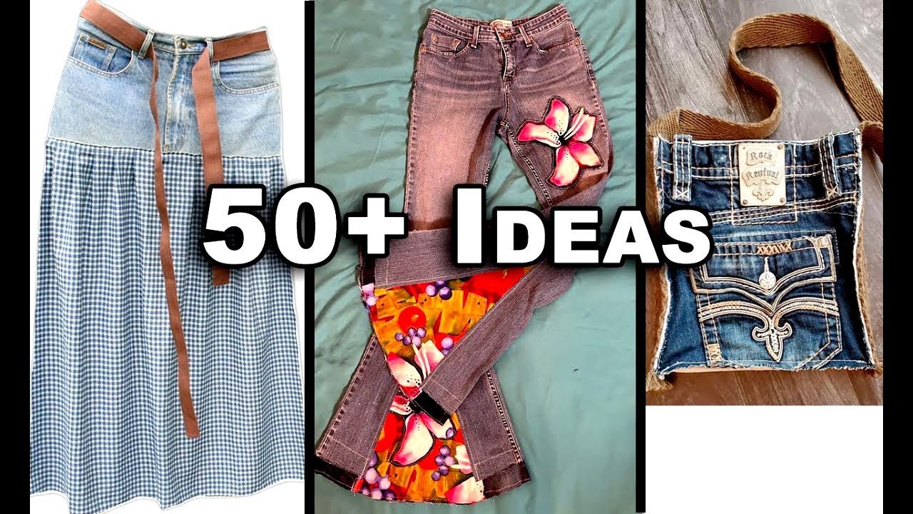 100+ Compilation of Ideas to Upcycle Jeans When You Are Bored | Thrift Flip Ideas