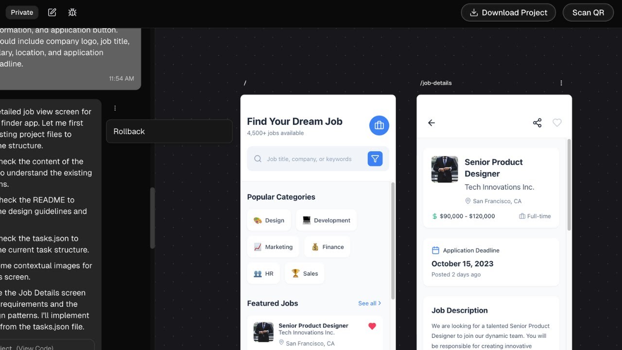 Undo Changes Instantly with Rollback Feature | RapidNative 🚀