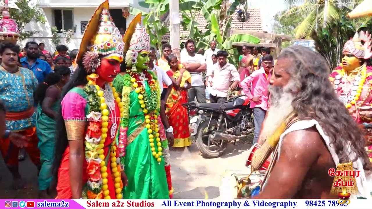 பச்சை காளி பவள காளி பயங்கரமான ஆட்டம் சேலம் மயான கொள்ளை மதுர அம்மா