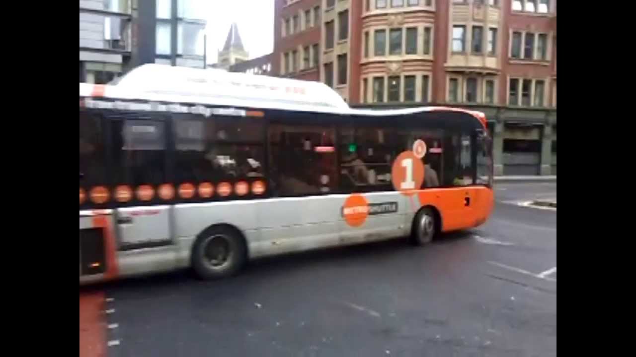 Firstbus 49103 YJ60KCX Optare Versa V1100 Hybrid At Manchester On The 10/02/2014