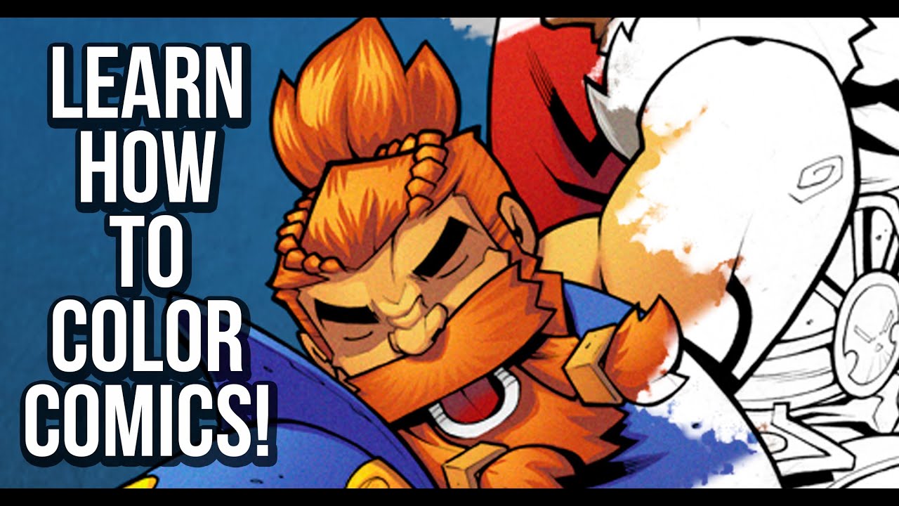 My all-new comic coloring course is up! 50+ Photoshop tutorials