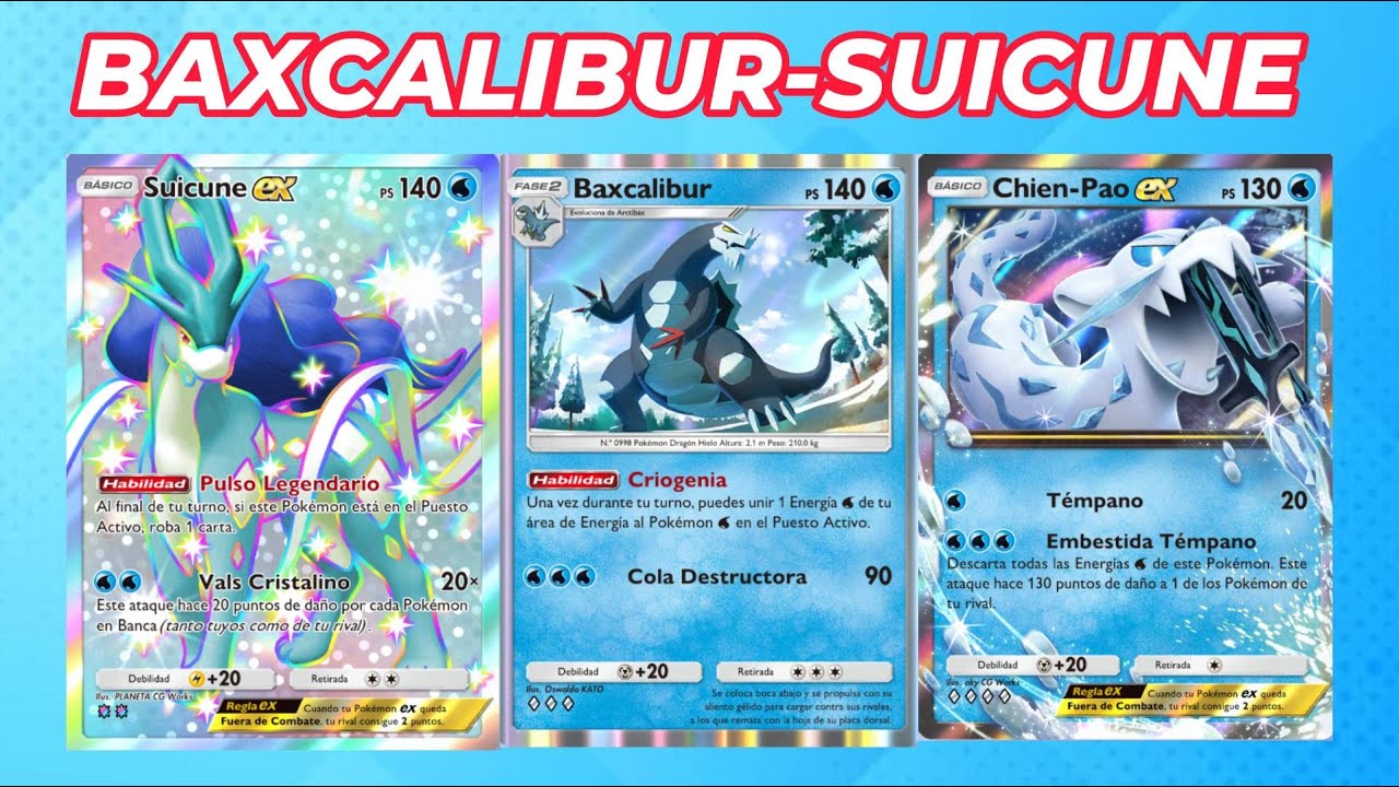 [POKEMON POCKET] NUEVO DECK BAXCALIBUR-CHIENPAO EX Y SUICUNE. ESTA DOMINANDO EL META.