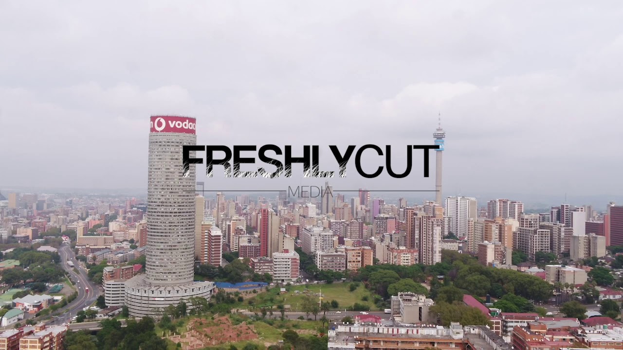 Johannesburg CBD Drone 2 Stock Footage Aerial shot of South African city Overall City View