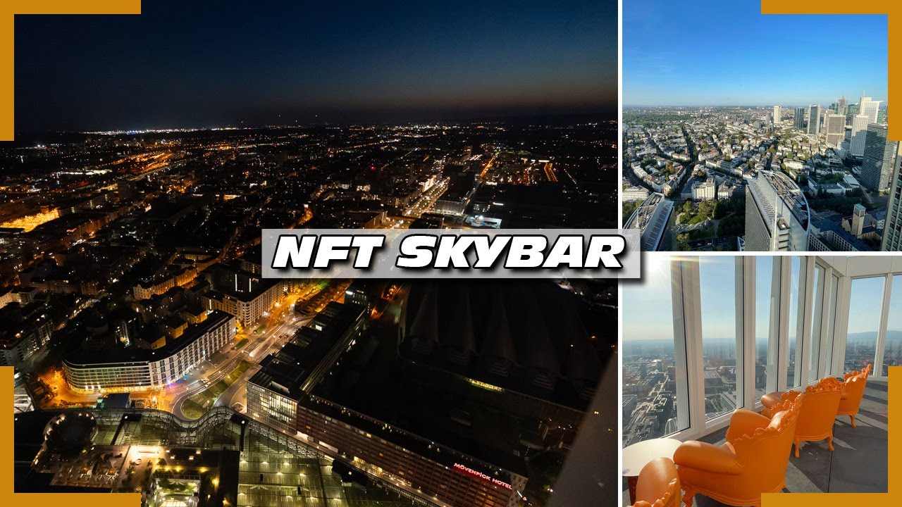 Deutschlands höchste Bar | 185 Meter Hoch und 360 Grad Blick | NFT Skybar Frankfurt | 4K