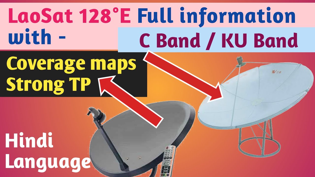 LaoSat 128E satellite full information with coverage map and strong TP#laosat1