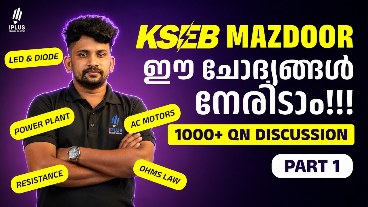 KSEB ELECTRICITY WORKER 2026🎯| ചോദ്യങ്ങൾ മാത്രം - Rank Booster💪 | iPlus TS