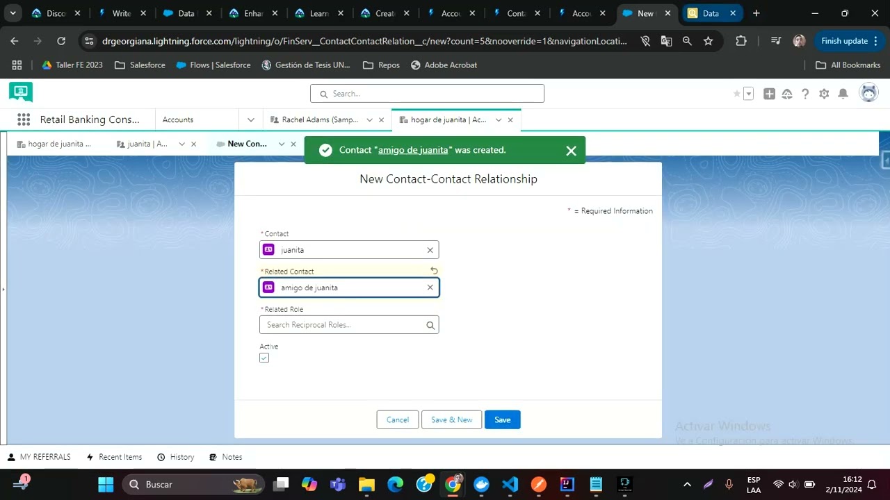 Salesforce: Household y Relacionados en Financial Services Cloud