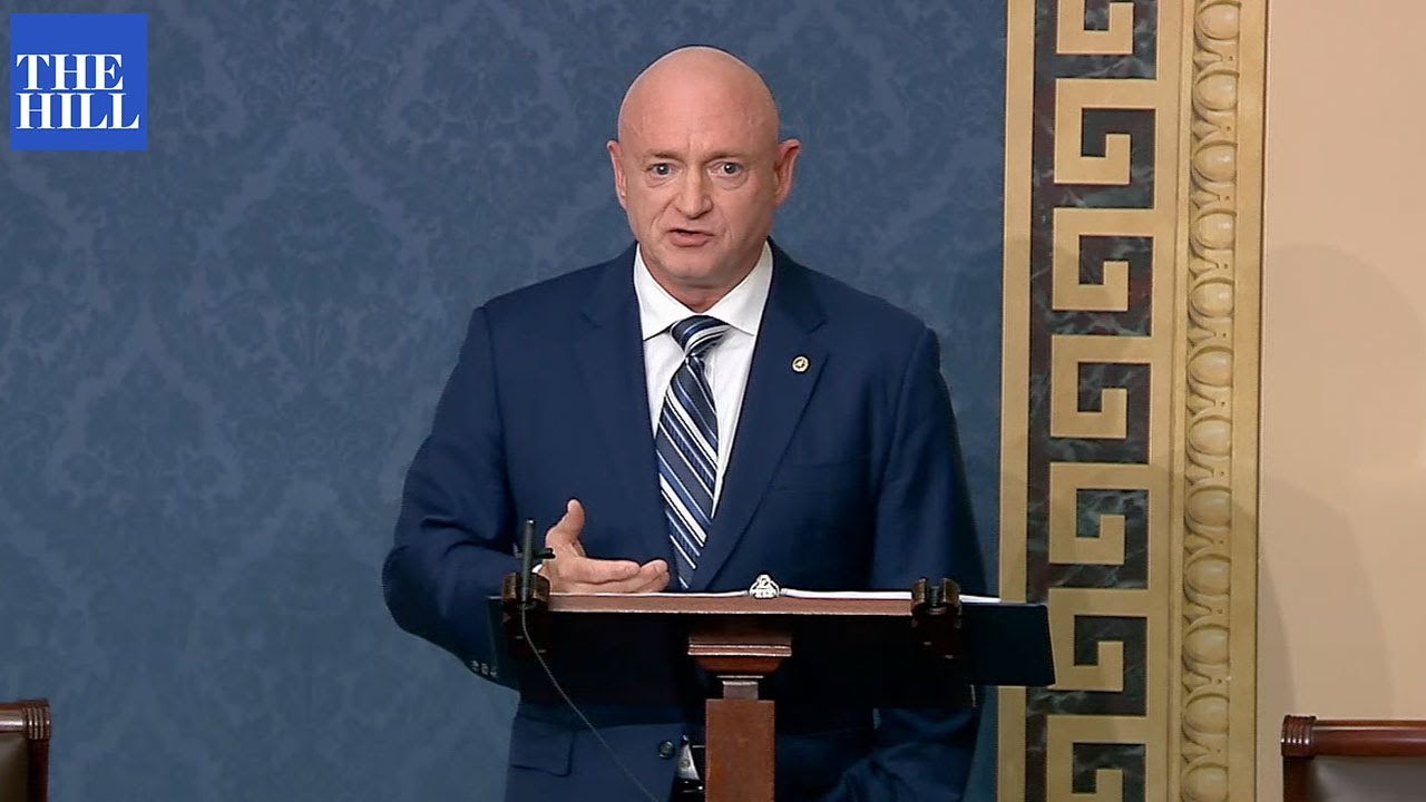 Mark Kelly delivers first speech from Senate floor
