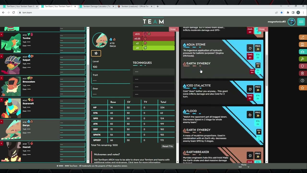 Good Teambuilding Tips, and Some Bad Teambuilding Examples (Temtem 1.4.1)