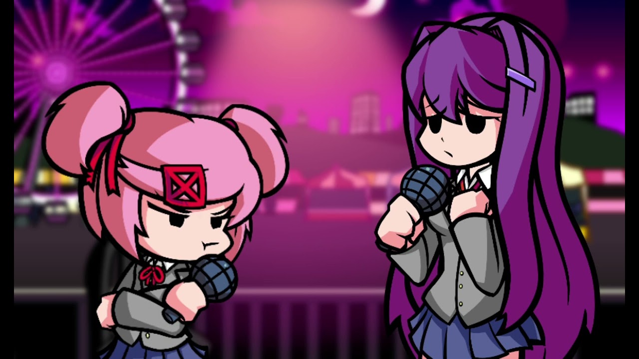 Can we settle our differences over dinner? | Heartbass but Natsuki and Yuri sing it