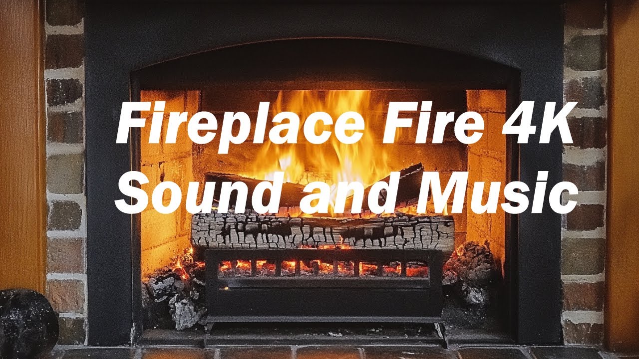 Fireplace Fire and Music 4K  #jazz #jazzmusic #fireplace #smoothjazz #relaxingmusic #cafemusic