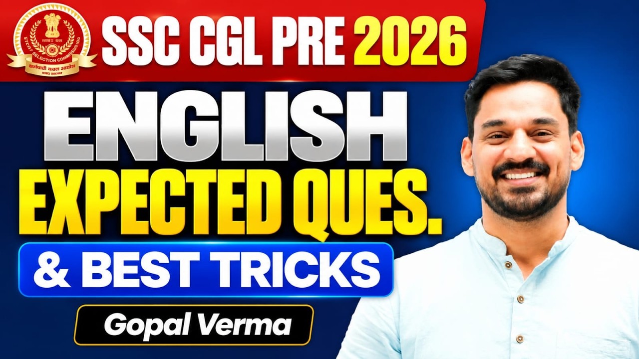 SSC CGL 2026 Expected Question | English Questions & Pattern | Gopal Verma English #ssccgl #ssc