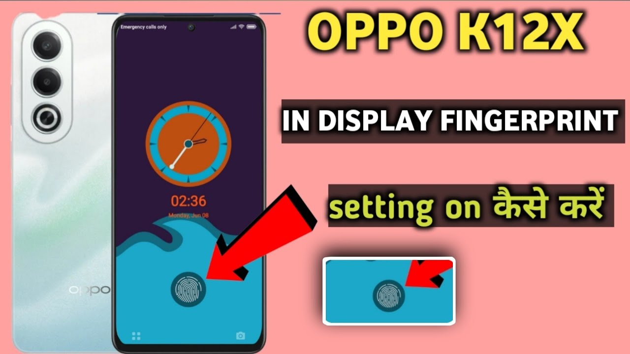 oppo k12x 5g in display fingerprint || oppo k12x me in display fingerprint lock kaise lagaye