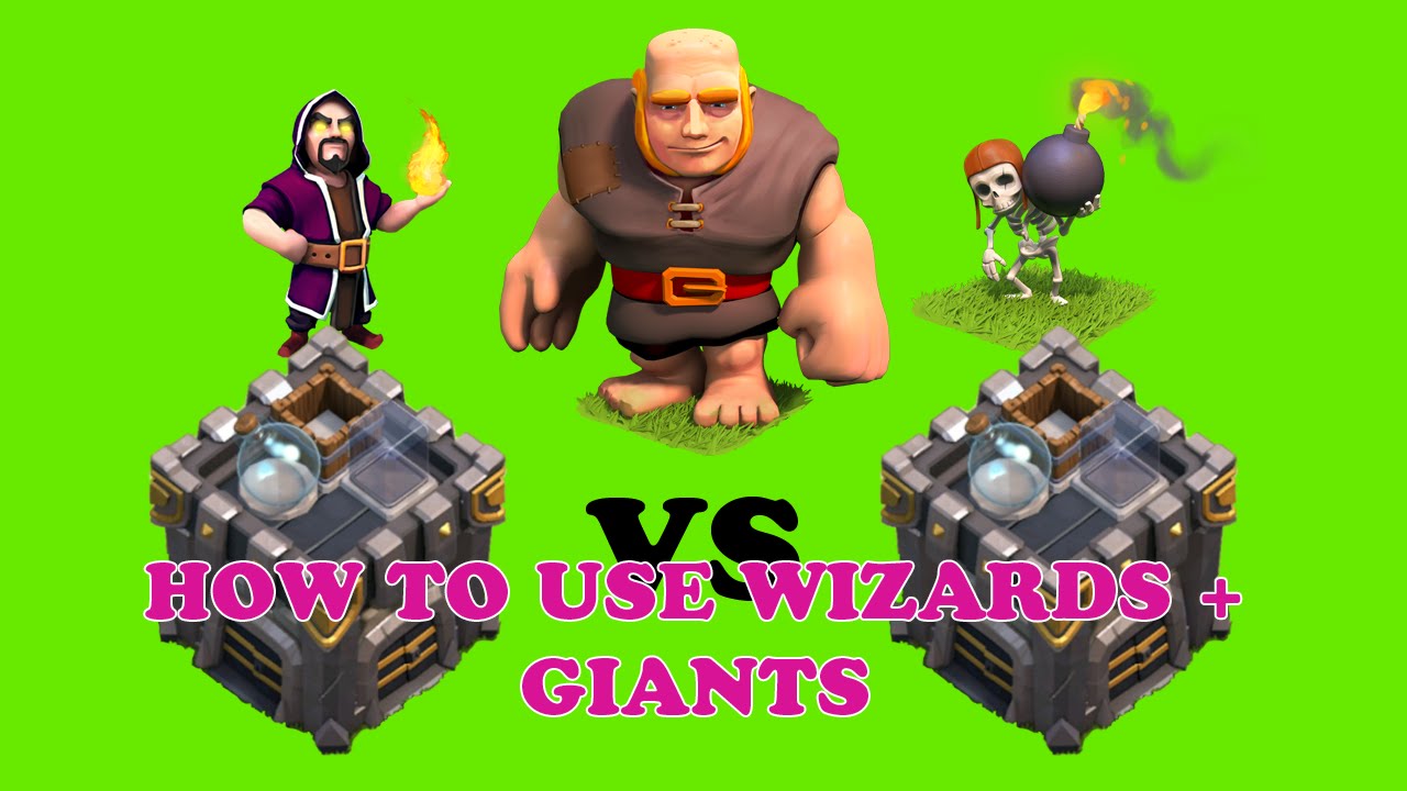 Clash Of Clans - How to use Giants + Wizards in War! 3 Stars