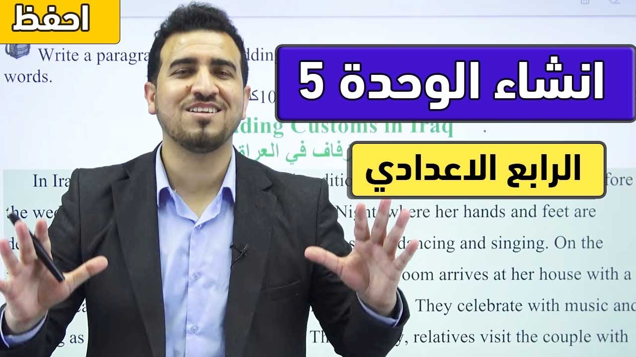انشاء الوحدة الخامسة - انكليزي | الرابع العلمي و الادبي | دفعة 2026