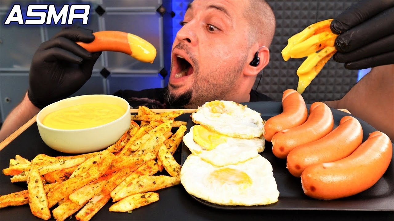 ASMR Carnati + Oua Ochi + Cartofi Prajiti MUKBANG