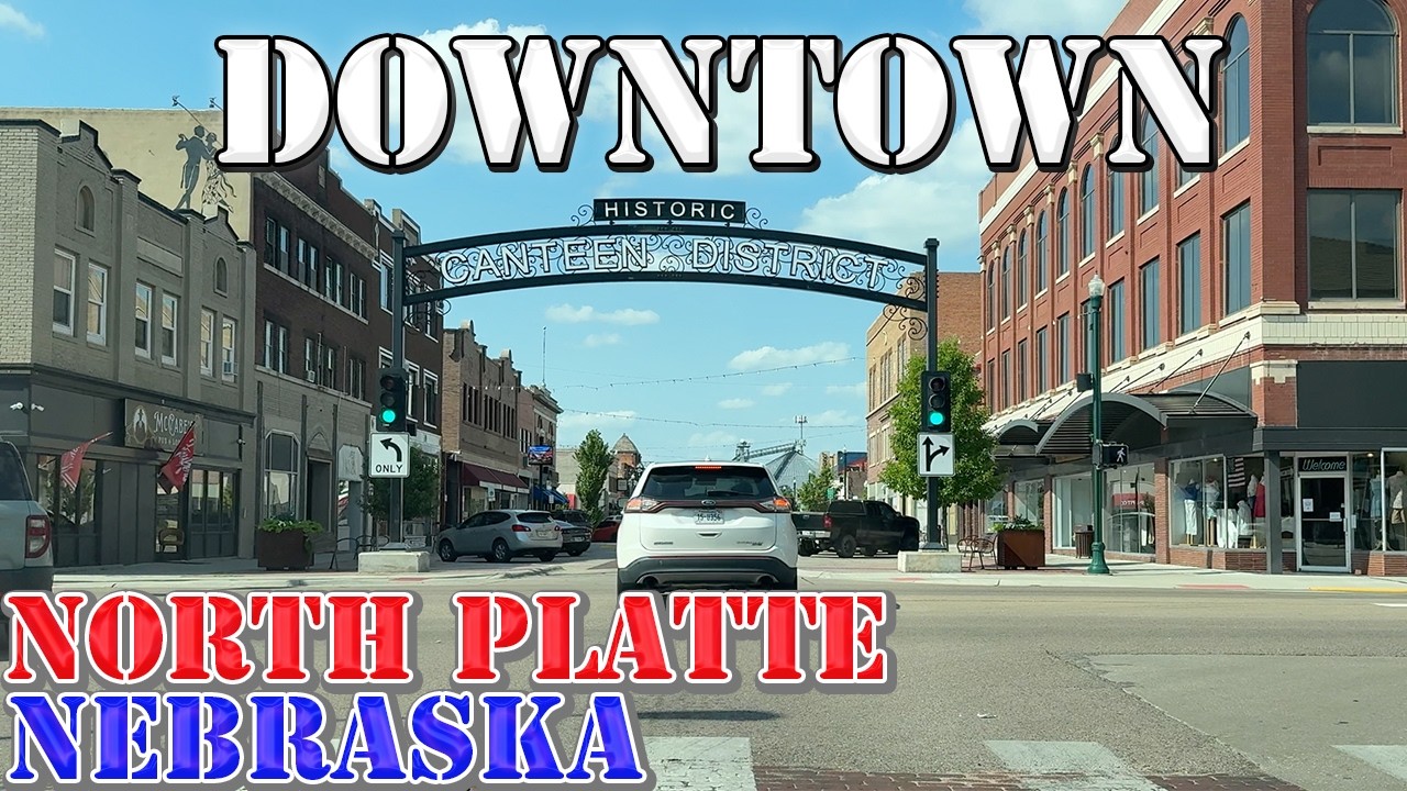 North Platte - Nebraska - 4K Downtown Drive