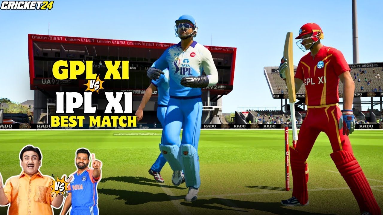 🤯🔥GPL XI 🆚 IPL XI&ndash; Must Watch Game😂🔥 - Most Comic Game | Cricket 24