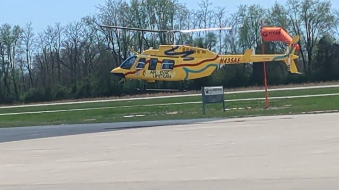 Air Evac Lifeteam N435AE taxing and refueling