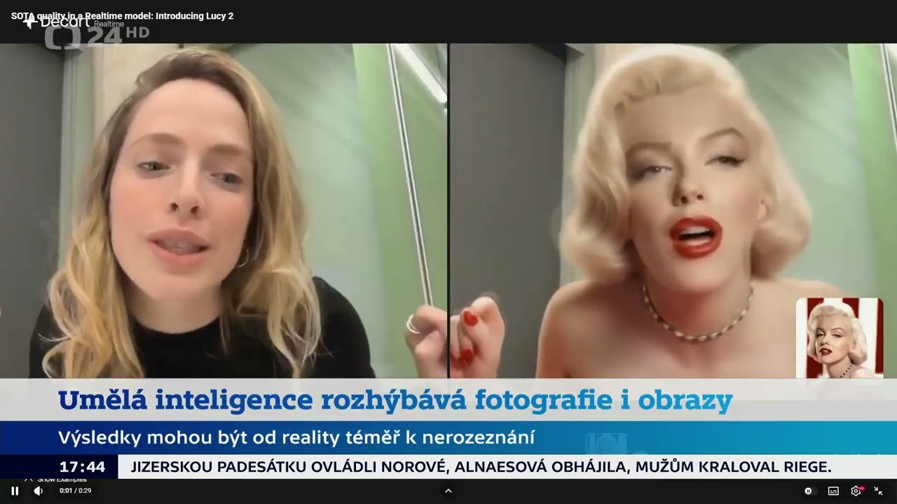 Barbara Zitová ve Studiu ČT24 - Vývoj AI v oblasti videa
