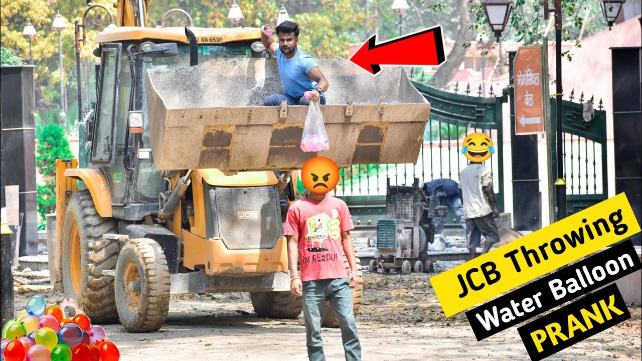JCB  Throwing  Water Balloon Prank | Holi Prank 2023 | @Shainy Khan