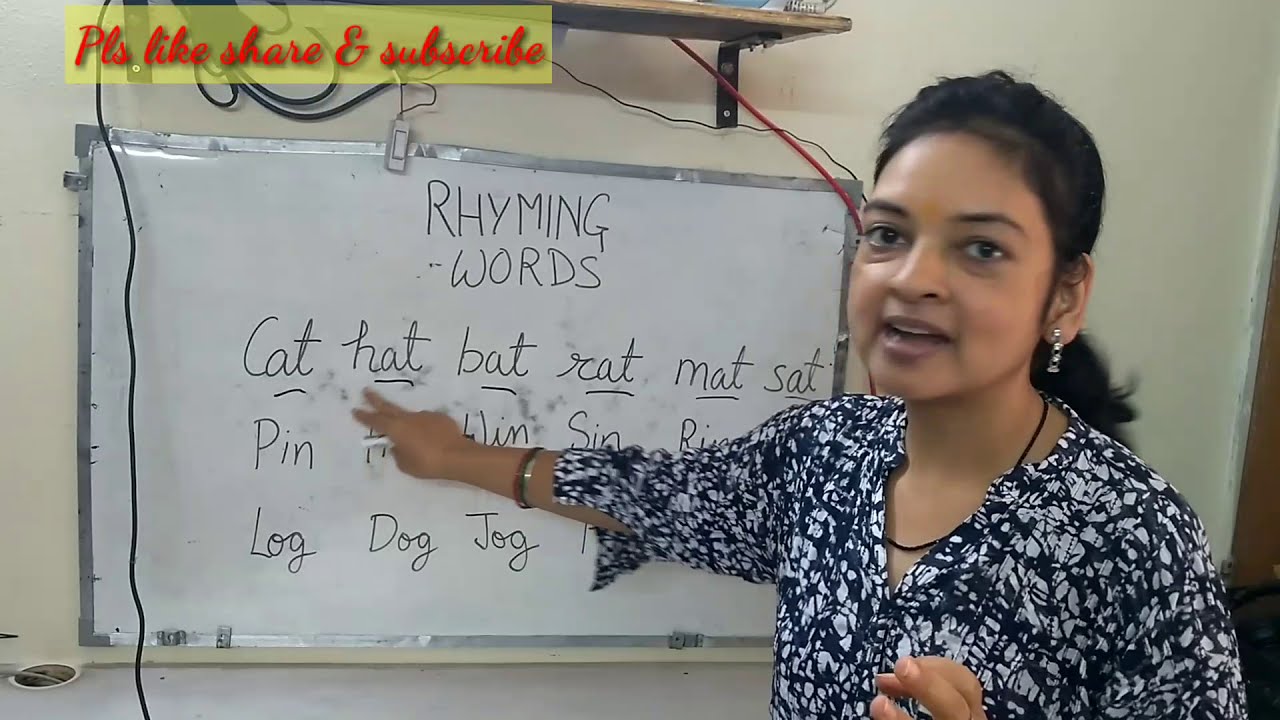 Rhyming words कैसे समझाएं बच्चों को // DIY rhyming words worksheet